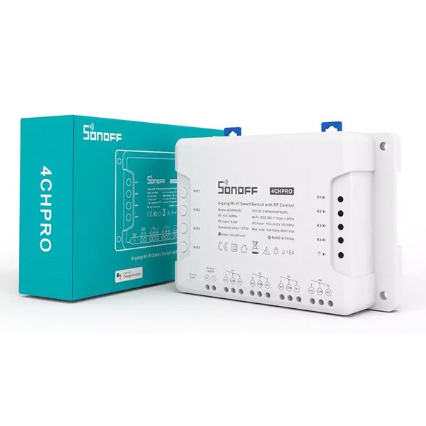 SONOFF Smart Διακόπτης 4CH PRO R3, 4 θέσεων, 40A, RF control, λευκός