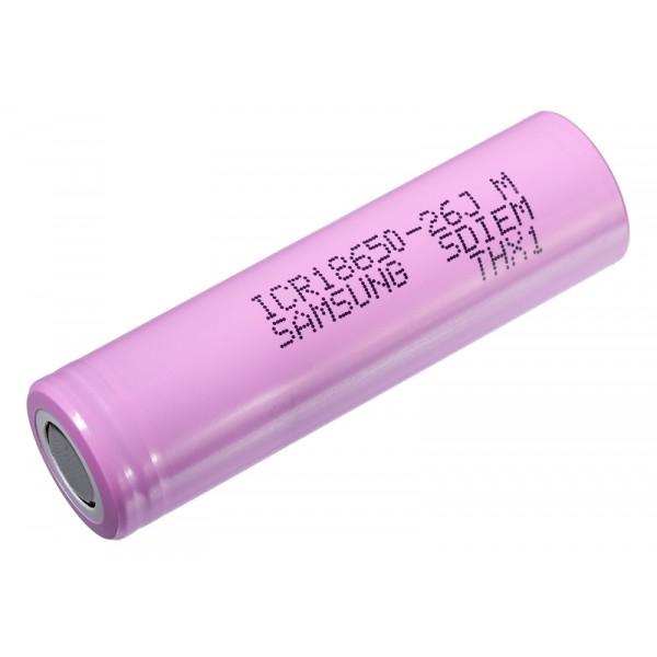 SAMSUNG επαναφορτιζόμενη μπαταρία ICR-26J, 18650, 2600mAh 9.43Wh