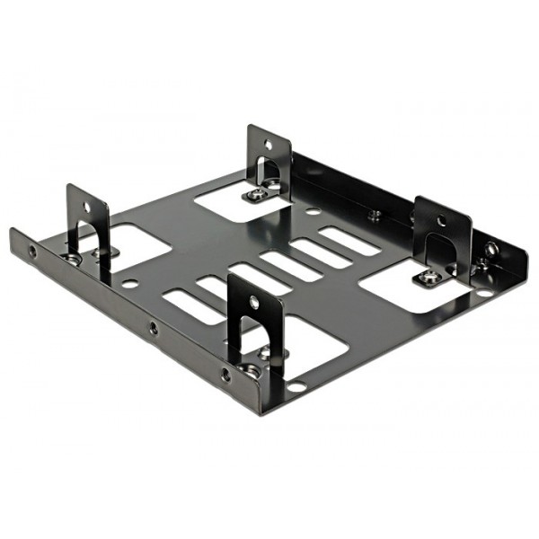 DELOCK Tray μετατροπής από 3.5" σε 2x 2.5", Metal, Black