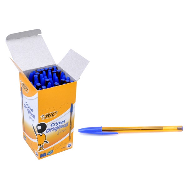 BIC στυλό διαρκείας με μύτη 0.8mm, μπλε, 50τμχ