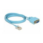 DELOCK Καλώδιο Serial RS-232 DB9 female σε RJ45 male, 1m, μπλε