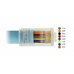 DELOCK Καλώδιο Serial RS-232 DB9 female σε RJ45 male, 1m, μπλε