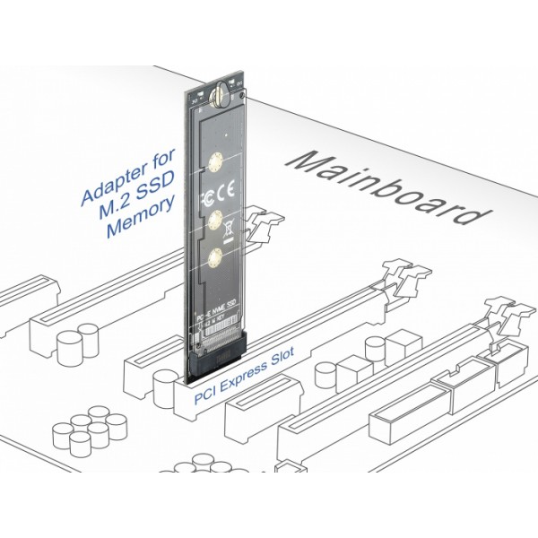 DELOCK Κάρτα Επέκτασης PCI-e σε M.2 Key M 64105, NVMe