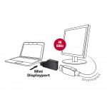 DELOCK Αντάπτορας mini Displayport(M) σε Displayport(F), 4K, 90° Turned