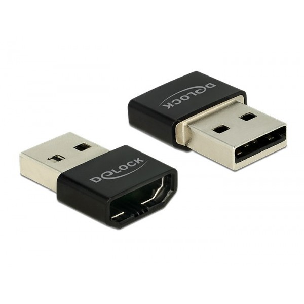 DELOCK Adapter USB 2.0 σε HDMI-A female, Black