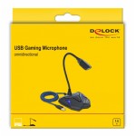 DELOCK Gaming μικρόφωνο 66330, omnidirectional, με mute, USB