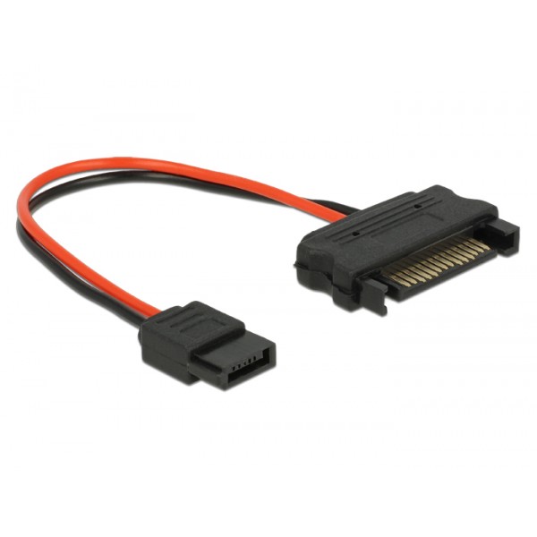 DELOCK Cable SATA 15pin σε SATA 6pin, 10 cm