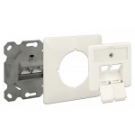 DELOCK Modular Wall Outlet Δικτύου, Cat.6A, 2x LSA, 2 Port