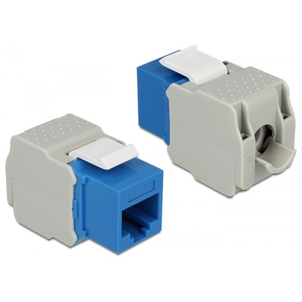 DELOCK Keystone Module RJ45 female, Cat.6 UTP, Blue