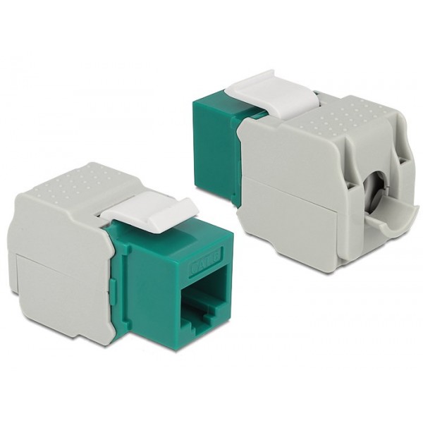 DELOCK Keystone Module RJ45 female, Cat.6 UTP, Green