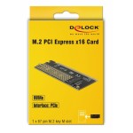 DELOCK Κάρτα Επέκτασης PCI-e x16 σε M.2 Key M 90300, NVMe