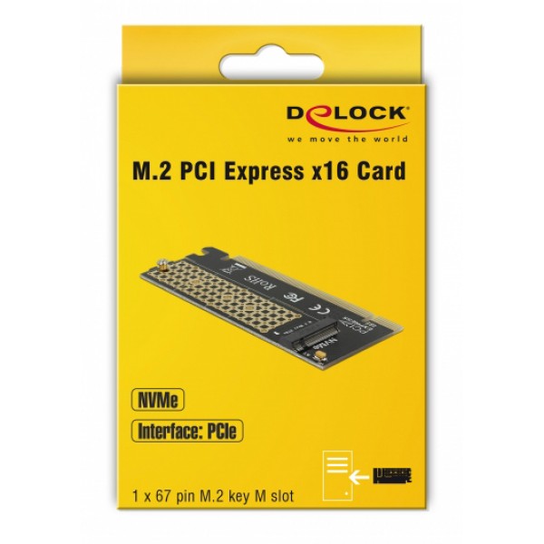 DELOCK Κάρτα Επέκτασης PCI-e x16 σε M.2 Key M 90300, NVMe