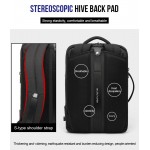 ARCTIC HUNTER τσάντα πλάτης B00345-BK με θήκη laptop, USB & 3.5mm, μαύρη