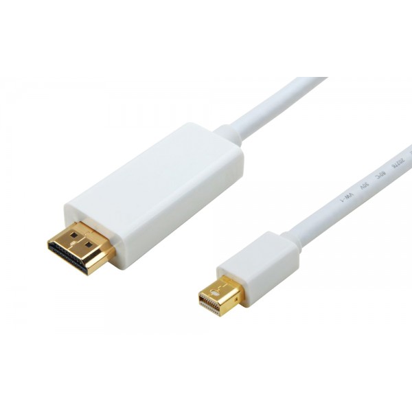 POWERTECH καλώδιο Mini Display Port (M) σε HDMI 1.4V (M), 3m, White