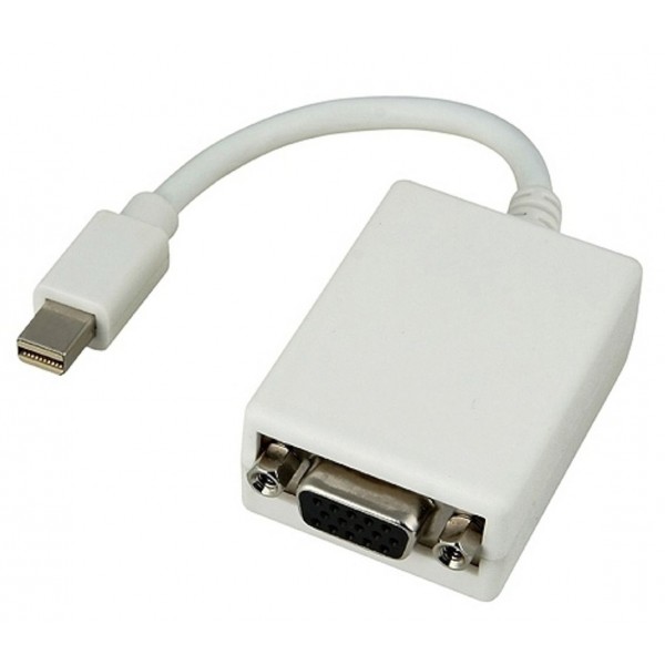 POWERTECH μετατροπέας Mini Displayport (M) σε VGA 15pin (F), λευκός