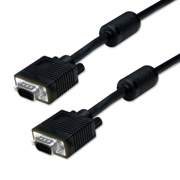 PT Καλώδιο από VGA HD 15pin(Μ) σε Μale, με Ferrites (3+6), 30m, Black