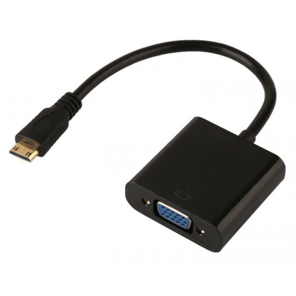 POWERTECH μετατροπέας HDMI 1.4V (M) Mini σε / VGA DB15 F), 0.20cm