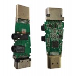 POWERTECH Μετατροπέας HDMI 19pin σε VGA, με audio jack, USB power, Black