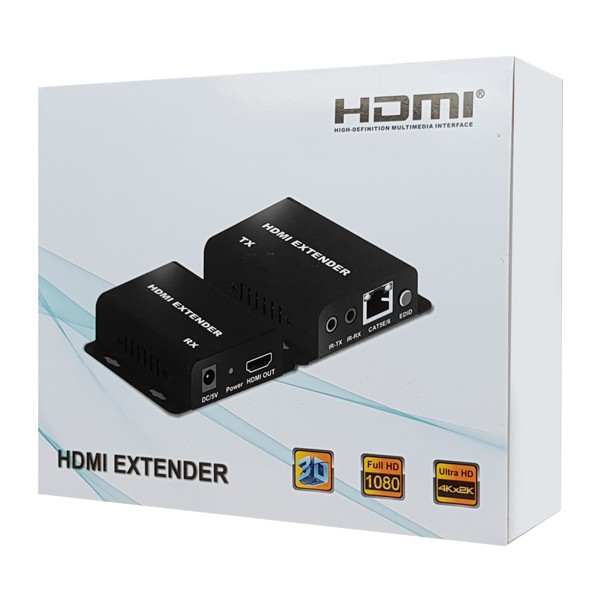 POWERTECH HDMI Video Extender CAB-H114, UTP cat5e/6, Full HD, 3D, IR