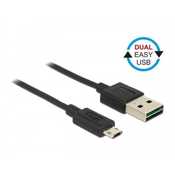 POWERTECH καλώδιο USB 2.0 σε USB Micro, Easy USB, 3m, Black