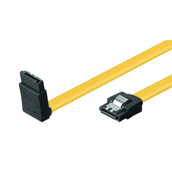 POWERTECH Καλώδιο SATA III L 7-pin σε 7-pin 90°, Metal Clip, 0.5m