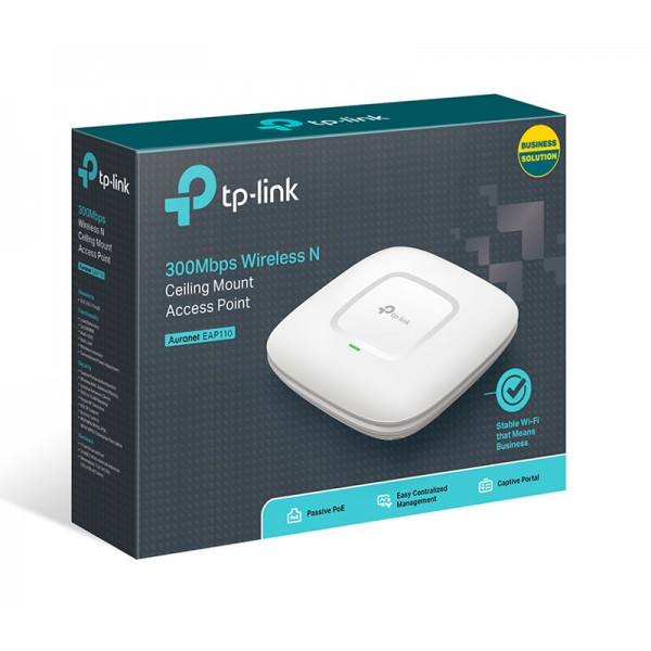 TP-LINK 300Mbps Wireless N Ceiling Mount Access Point EAP110, Ver. 2.0