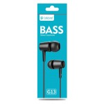 CELEBRAT earphones G13 με μικρόφωνο, 10mm, 1.2m, μαύρο