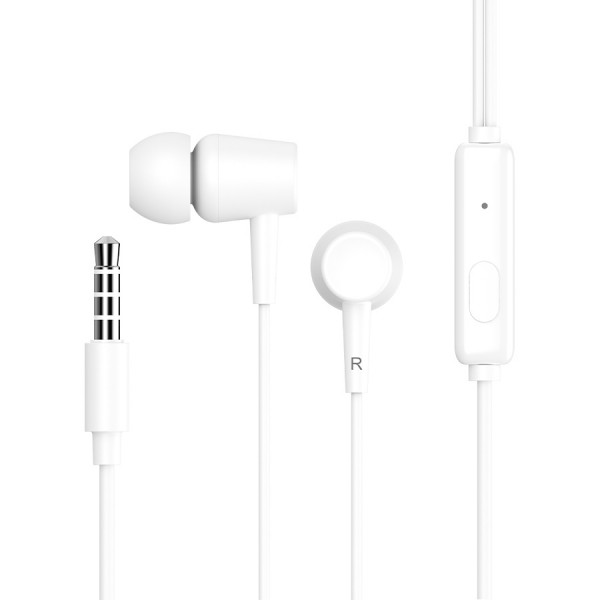 CELEBRAT earphones G13 με μικρόφωνο, 10mm, 1.2m, λευκό