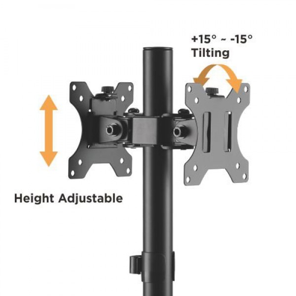 BRATECK Βάση γραφείου LDT40-G02 για 2 οθόνες 17" - 32", 8kg