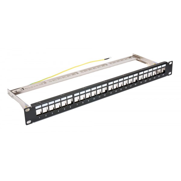 POWERTECH patch panel για rack NETW-0013, 24-port, 1U