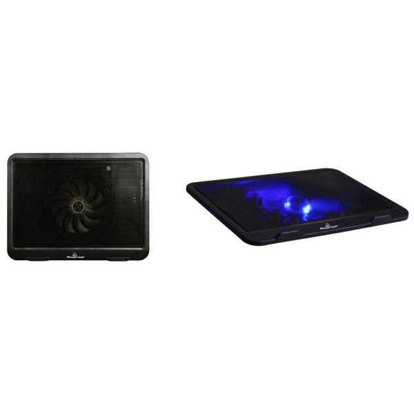 POWERTECH Βάση και ψύξη laptop PT-740 έως 15.6", 125mm fan, LED, μαύρο