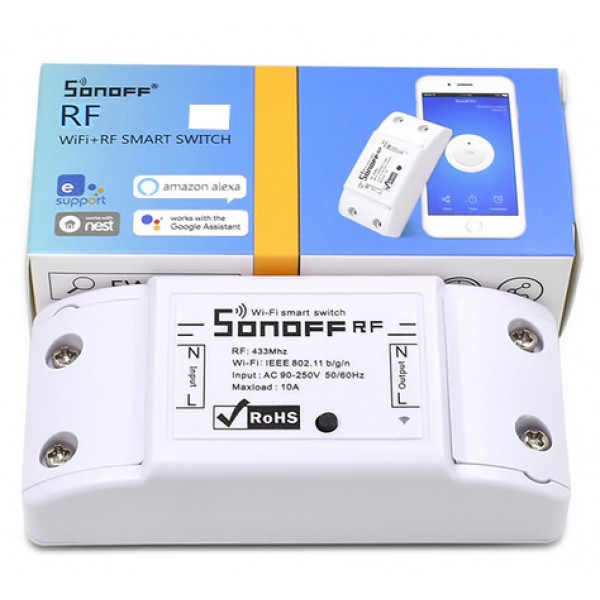 SONOFF Smart Διακόπτης RF2 433MHz, WiFi 2.4GHz, λευκό