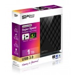 SILICON POWER εξωτερικός HDD 1TB Diamond D06, USB 3.0, Black