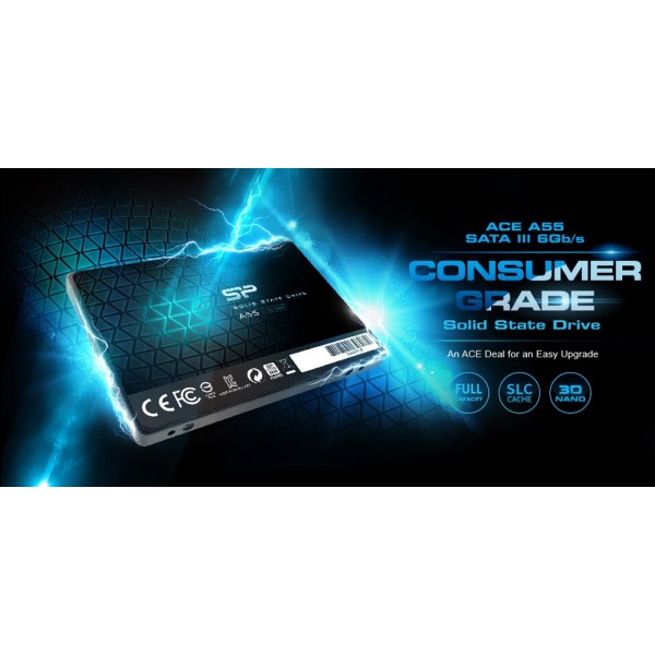 SILICON POWER SSD A55 128GB, 2.5", SATA III, 560-530MB/s 7mm, TLC