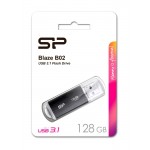 SILICON POWER USB Flash B02, 128GB, USB 3.1 Gen1, μαύρο