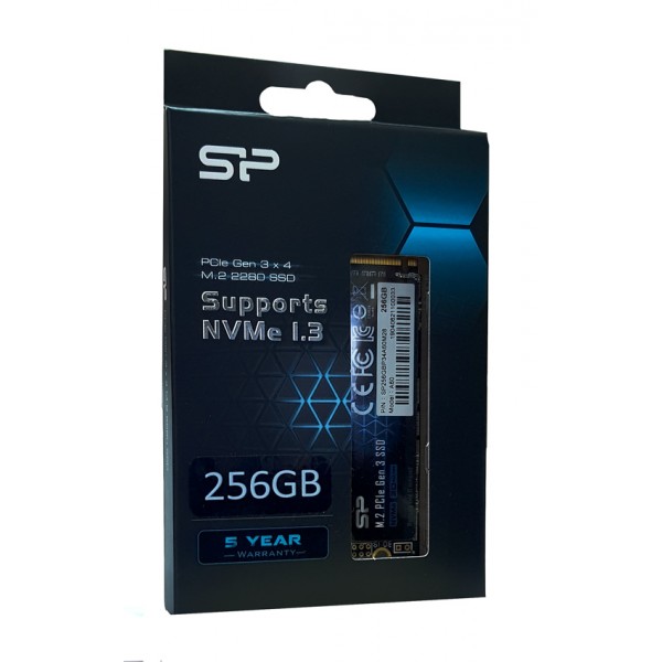 SILICON POWER SSD PCIe Gen3x4 P34A60 M.2 2280, 256GB, 2.200-1.600MB/s