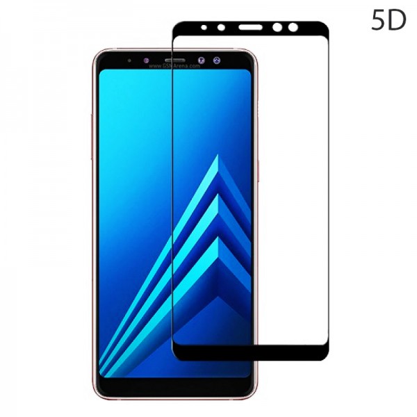 POWERTECH Tempered Glass 5D Full Glue για Samsung A8 Plus 2018, Black