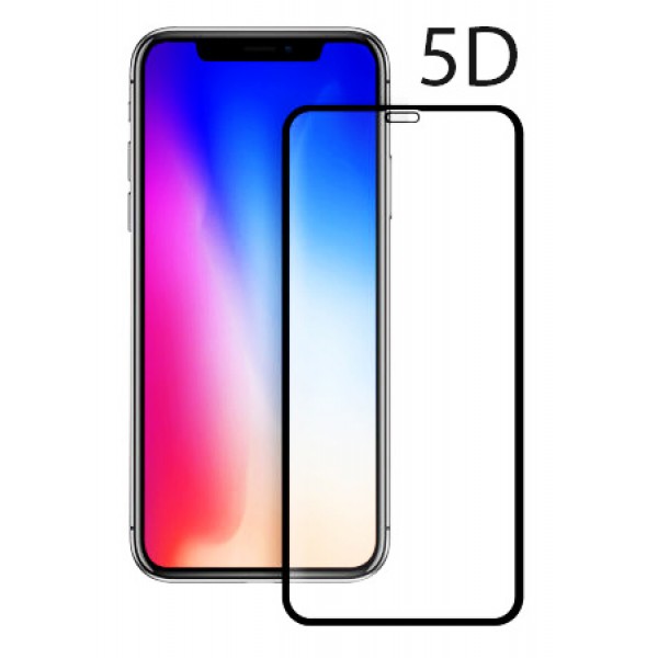 POWERTECH Tempered Glass 5D Full Glue για iPhone XS, Black