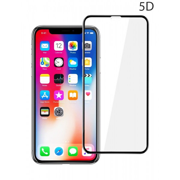 POWERTECH Tempered Glass 5D Full Glue για iPhone XS Max, Black