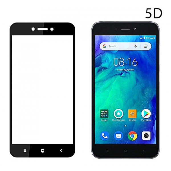 POWERTECH Tempered Glass 5D Full Glue για Xiaomi Redmi Go, Black