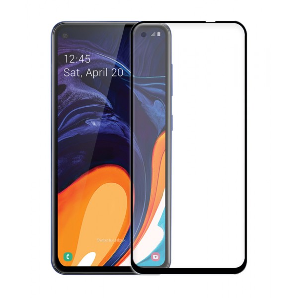 POWERTECH Tempered Glass 5D Full Glue, Samsung A60 2019, μαύρο