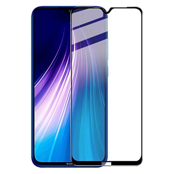 POWERTECH Tempered Glass 5D, Full Glue, Xiaomi Redmi Note 8T, μαύρο