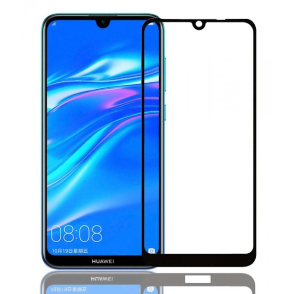 POWERTECH Tempered Glass 5D για Huawei Y8p, full glue, μαύρο