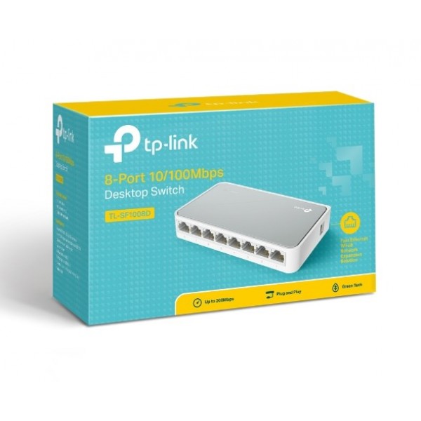 TP-LINK Desktop Switch TL-SF1008D, 8-port 10/100Mbps, Ver. 9.0