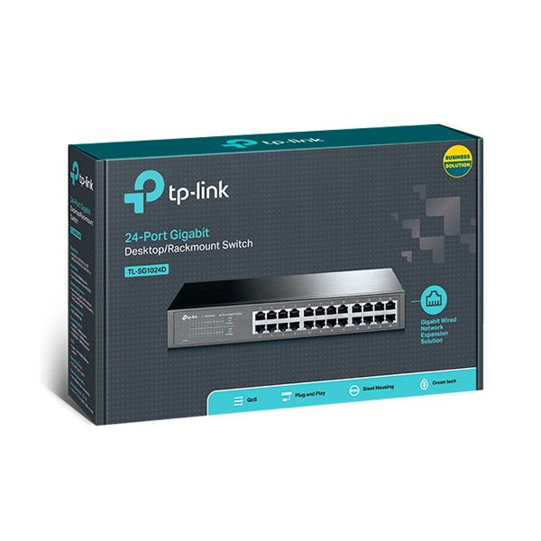 TP-LINK Desktop/Rackmount Switch TL-SG1024D 24 Θυρών, Ver. 6.1