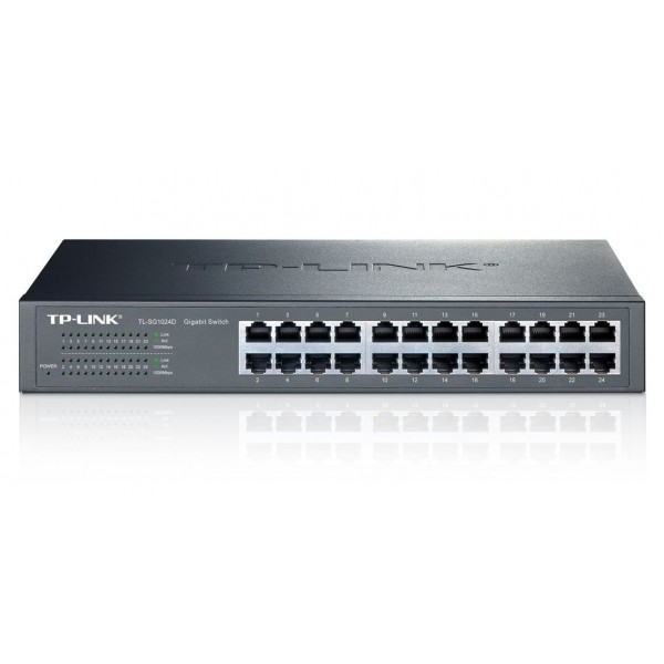 TP-LINK Desktop/Rackmount Switch TL-SG1024D 24 Θυρών, Ver. 6.1