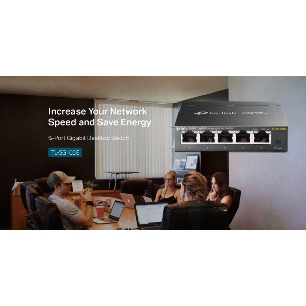 TP-LINK  Easy Smart Switch TL-SG105E,  5-Port Gigabit, Ver. 4.0