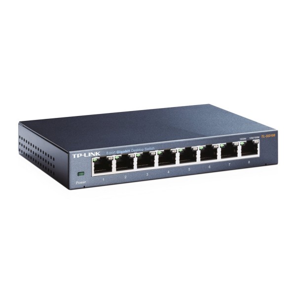 TP-LINK Desktop Switch TL-SG108 8 Θυρών, 10/100/1000Mbps, Ver. 4.0