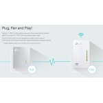 TP-LINK Wi-Fi AV600 Powerline Extender Kit TL-WPA4220, 300Mbps, Ver. 4.0