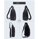 ARCTIC HUNTER τσάντα Crossbody XB0058-BK, αδιάβροχη, μαύρη